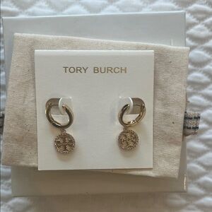 Tory Burch Gold Logo Earrings